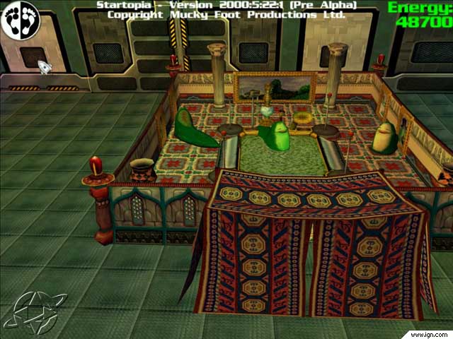 A close-up of the early slugpartments. The cut tent/screen door area is clearly visible, as well as the fact that at this stage it was designed as more of a Roman bath with one huge central slug bath in it, rather than the small individual pods this item was repurposed to in the final game. A close-up of the early slugpartments. The cut tent/screen door area is clearly visible, as well as the fact that at this stage it was designed as more of a Roman bath with one huge central slug bath in it, rather than the small individual pods this item was repurposed to in the final game.