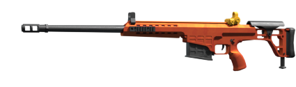 Barrett M98 MCM painted orange. Barrett M98 MCM painted orange.