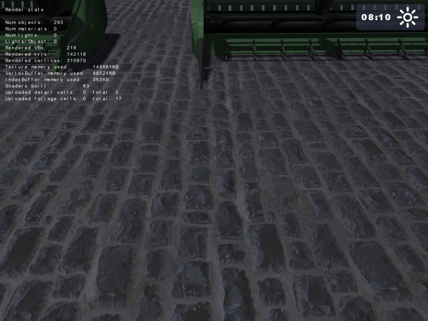 Rendering stats.