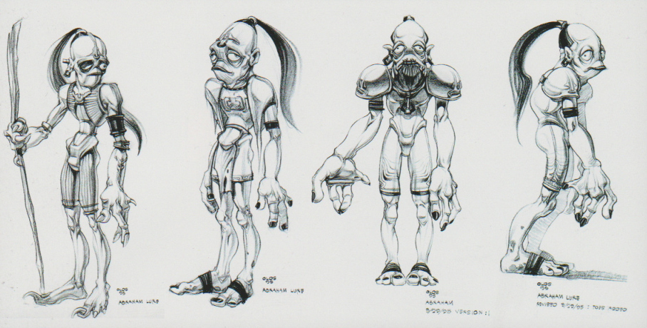 Early designs of Abe.