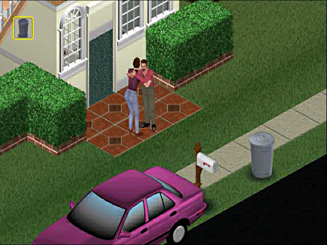 Early design of the work carpool. The vehicle portal also seems to be dramatically misplaced, making the car to be spawned much farther from the asphalt. The hedges are slightly taller than they appear in the final. Early design of the work carpool. The vehicle portal also seems to be dramatically misplaced, making the car to be spawned much farther from the asphalt. The hedges are slightly taller than they appear in the final.