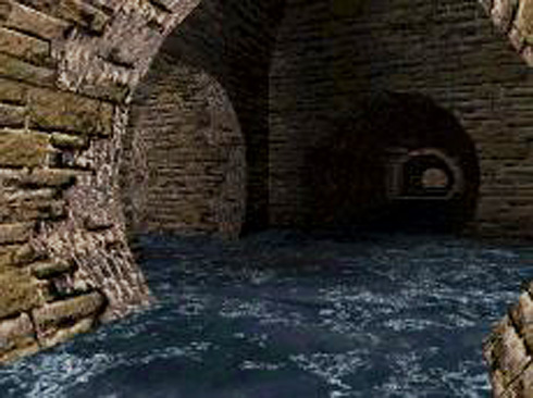 Removed dungeon containing long sewers, it can be also seen on an early trailer.