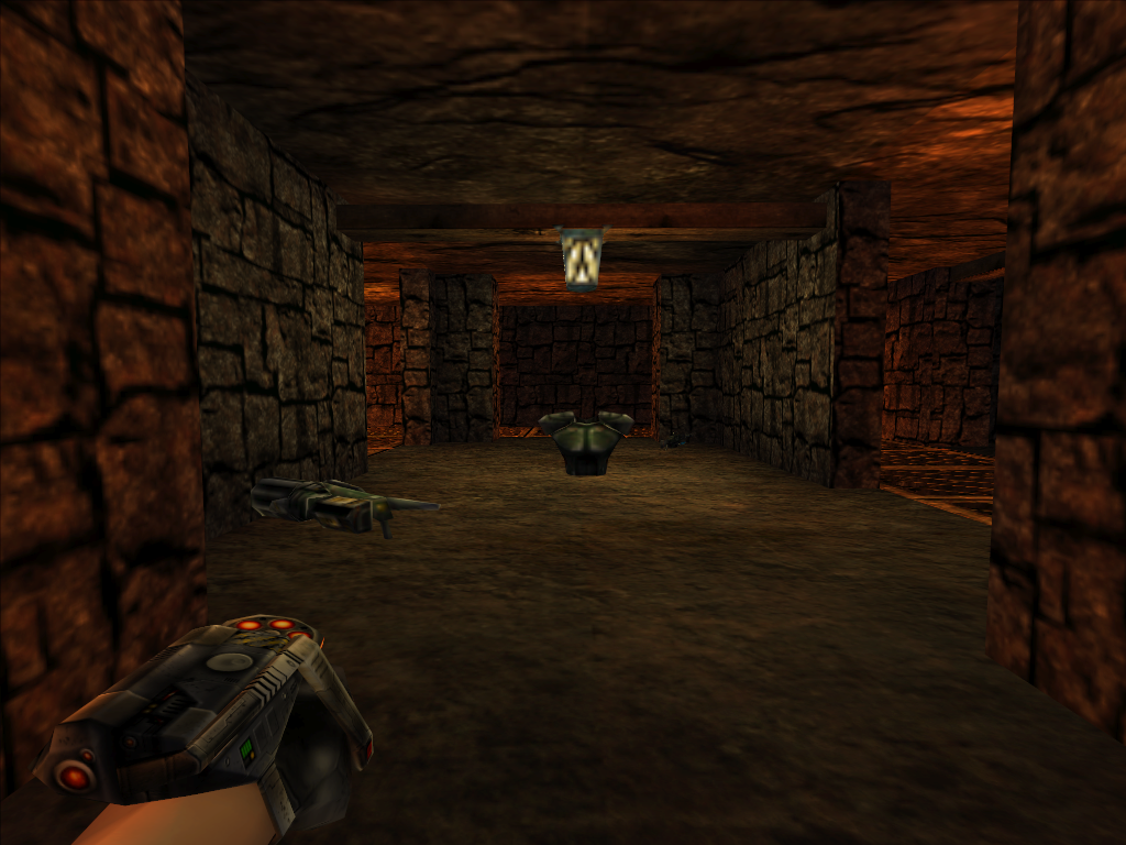 Rocket Launcher, Body Armor, and Shock Rifle. Rocket Launcher, Body Armor, and Shock Rifle.