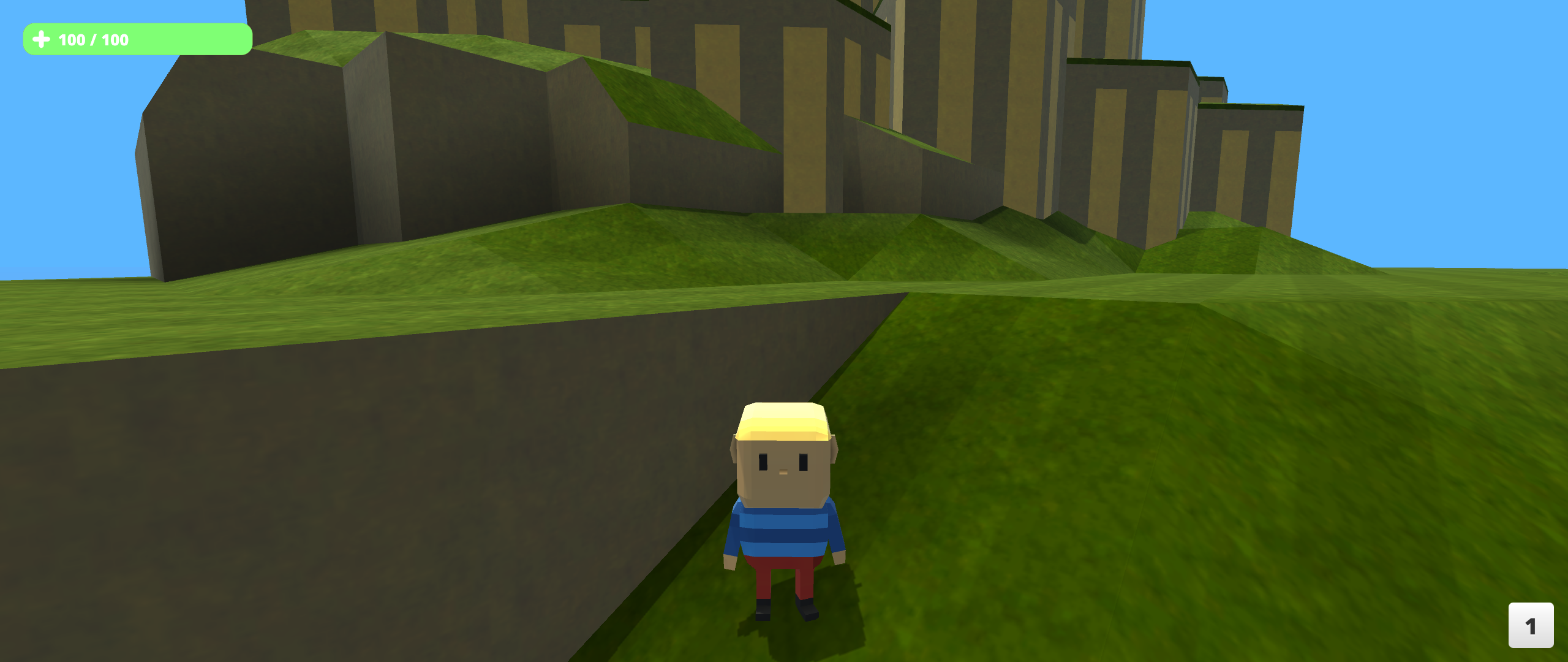 Visible on the sides of the blocks in the background. Visible on the sides of the blocks in the background.
