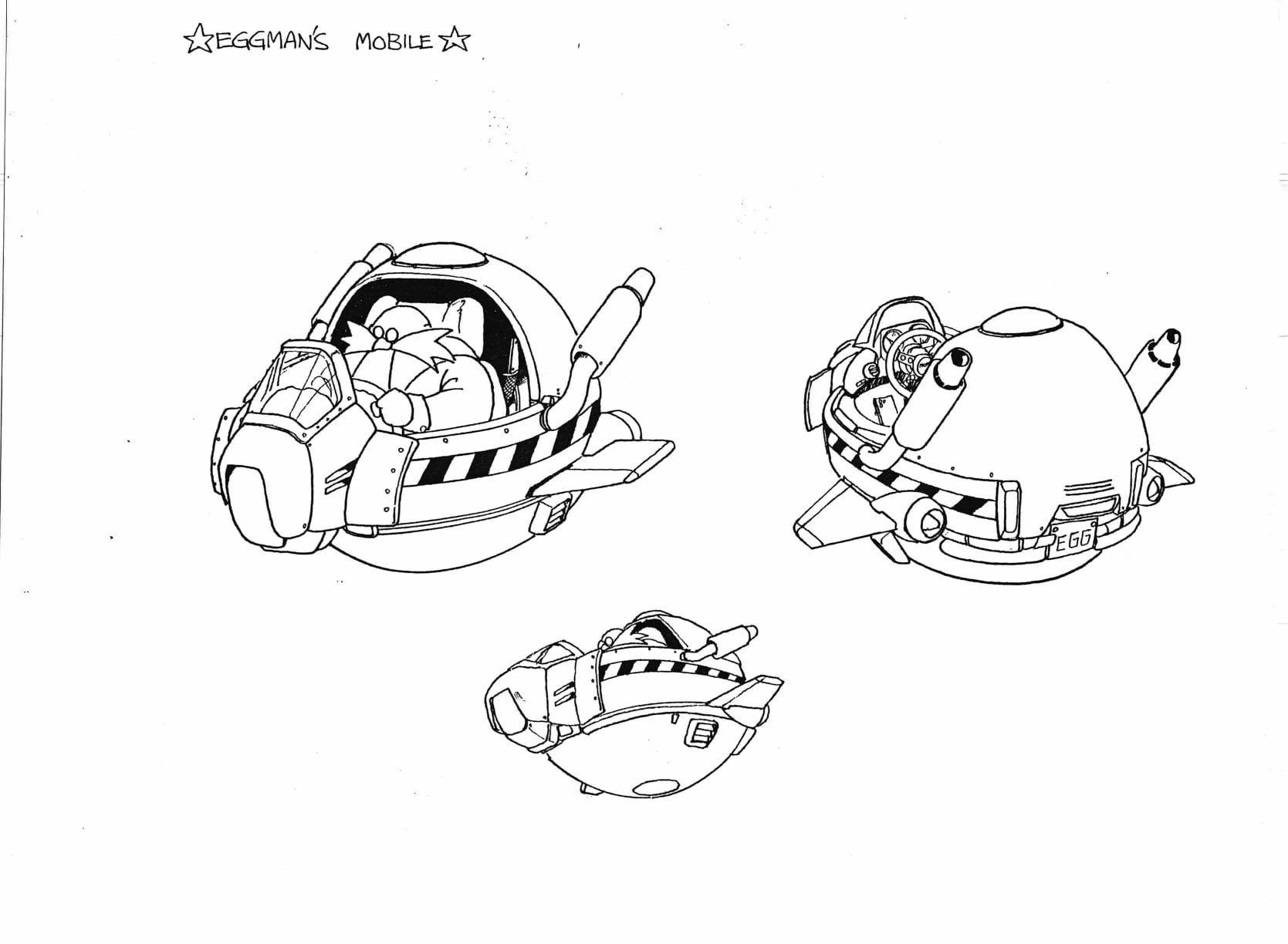 Turnarounds of the Egg Mobile. Turnarounds of the Egg Mobile.