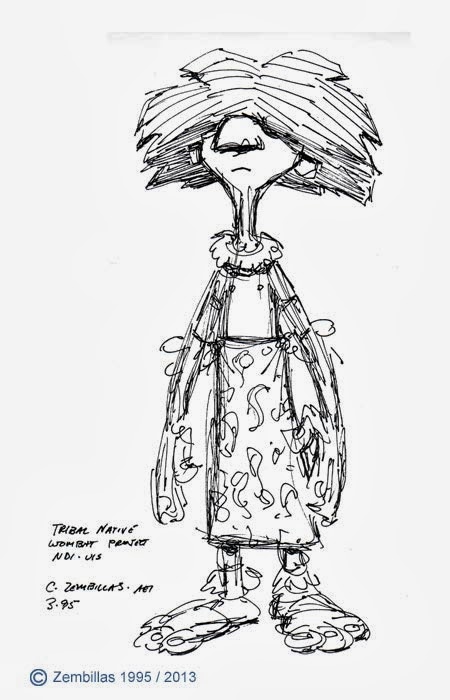 Sketch of a tribesman. Sketch of a tribesman.