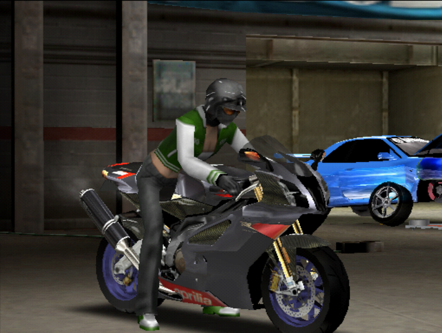 Example of an NPC exclusive motorcycle rider