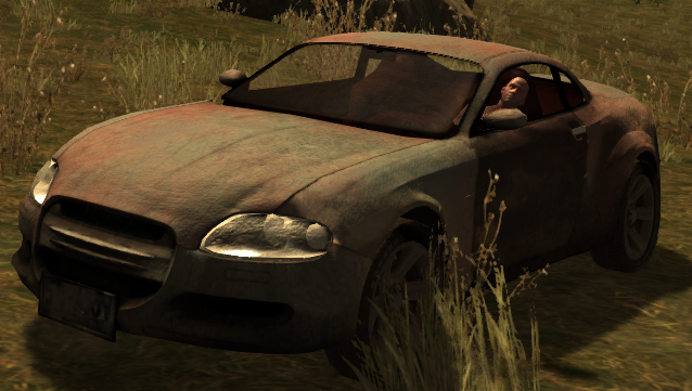 A player inside the car.
