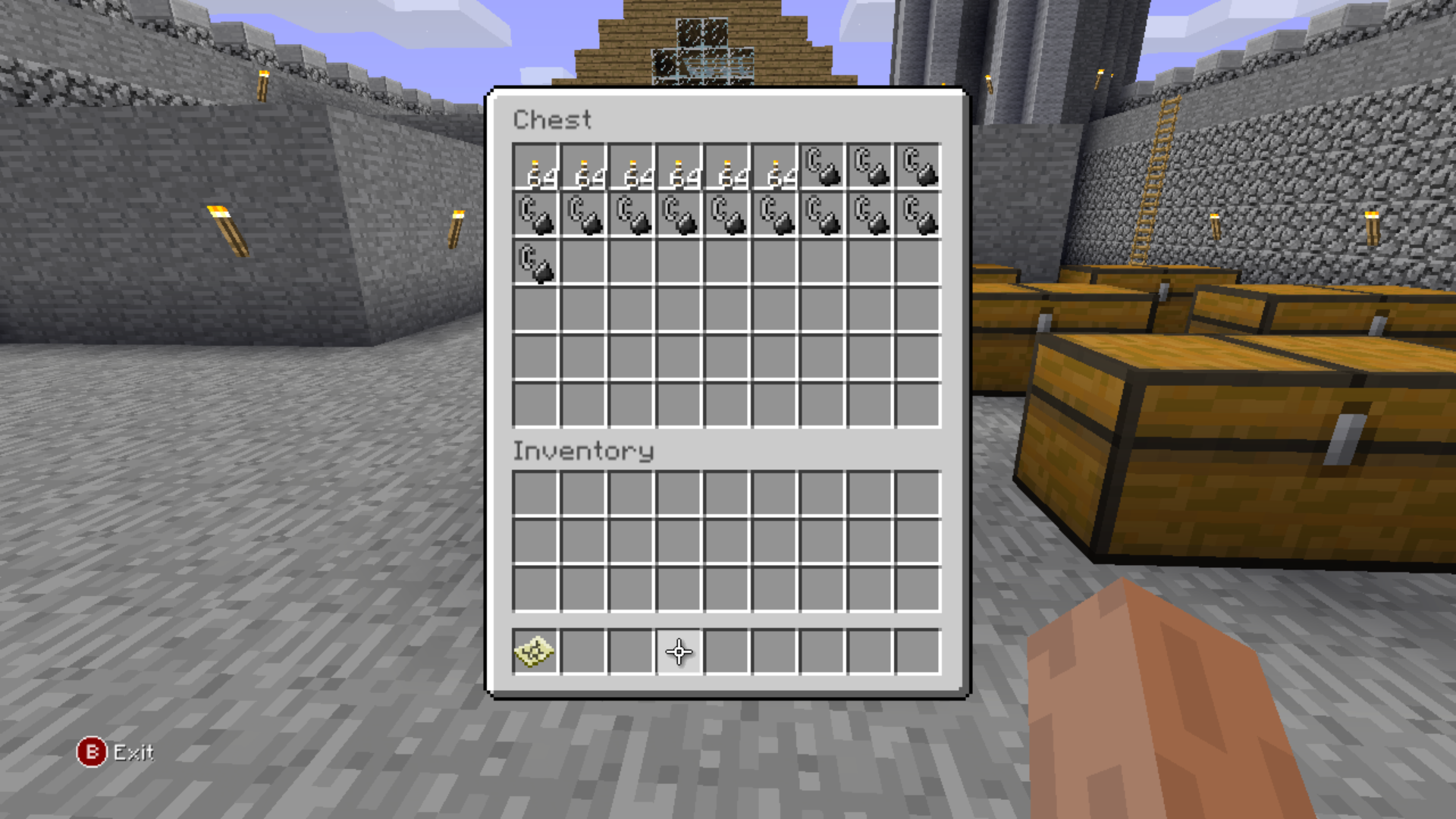 The contents of the chest on the first row and column. The contents of the chest on the first row and column.