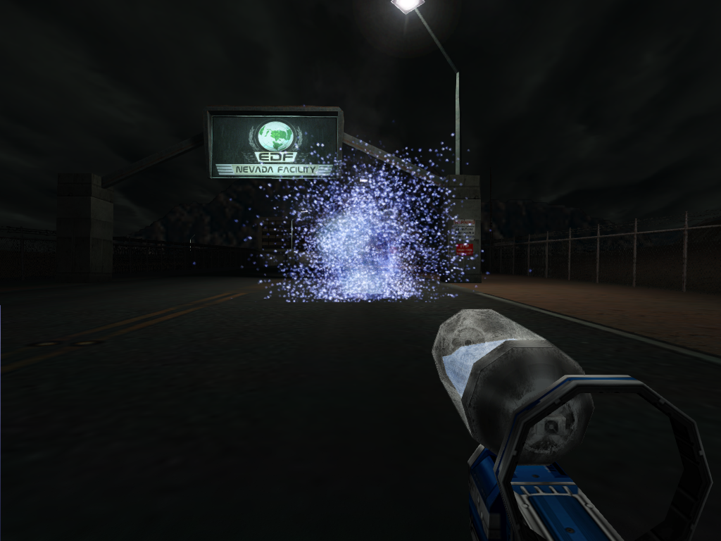 The Freeze Cannon's secondary fire exploding.