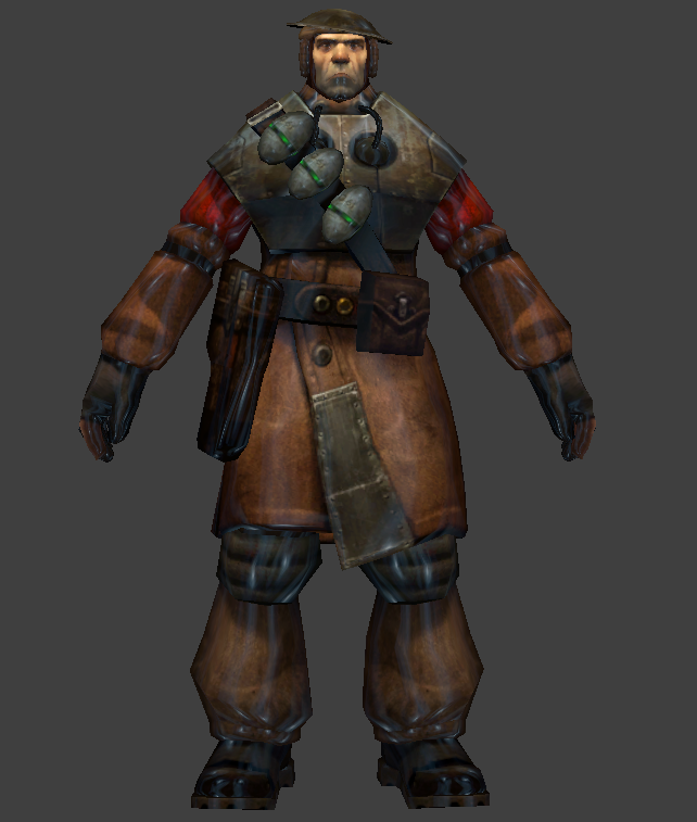 Human Commando in an t-pose.