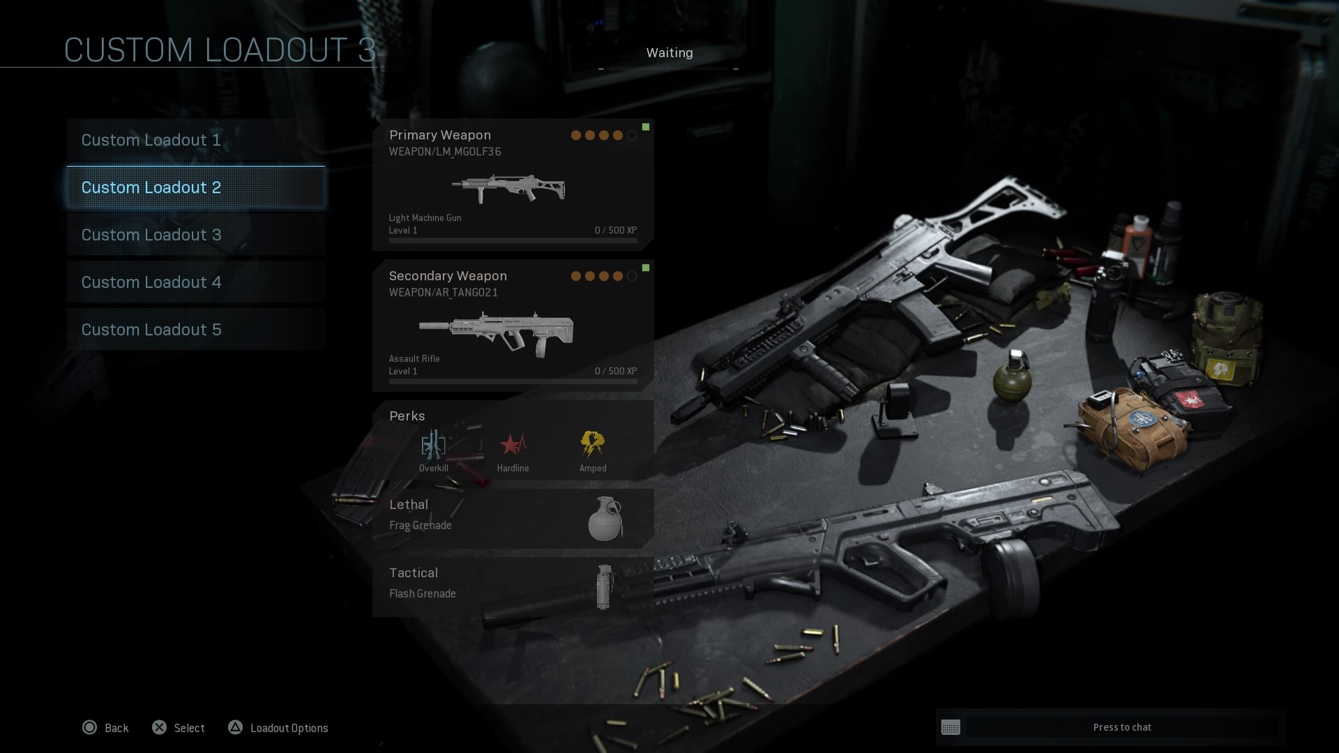 Image of the Holger and RAM 7 in the Edit Loadout menu.