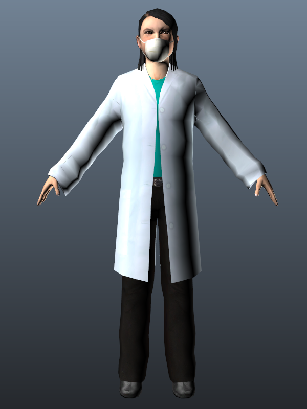 F_Y_Doctor_01, unused female doctor.