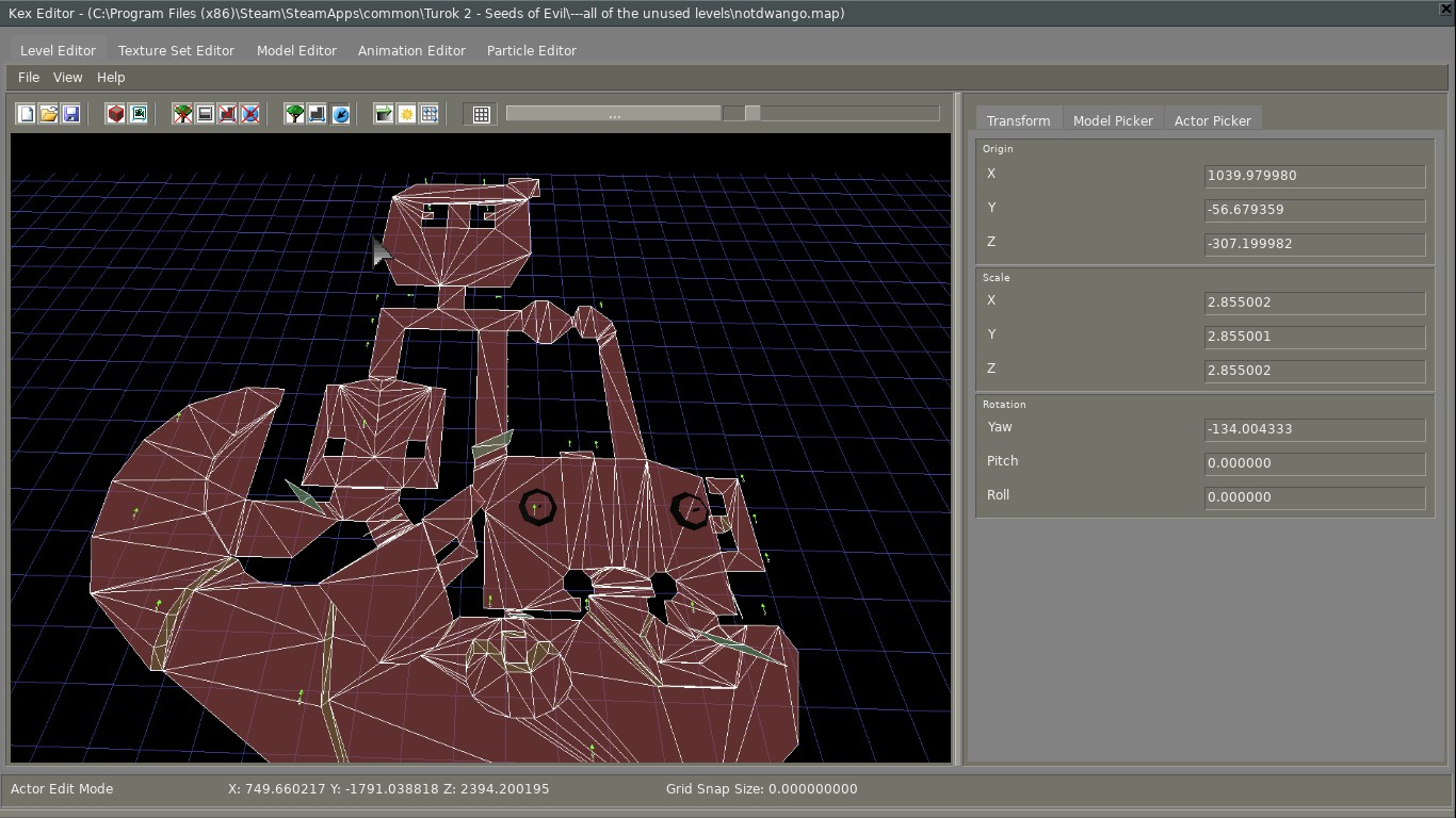 notdwango in the in-game level editor. notdwango in the in-game level editor.