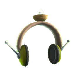 A pair of headphones is used for the original design.