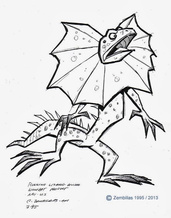 Sketch of a lizard. Sketch of a lizard.