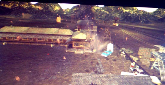 An overview of the mysterious farm. This photo showcases the vast amount of flat terrain around the location, a very unusual layout not seen anywhere in the final game. An overview of the mysterious farm. This photo showcases the vast amount of flat terrain around the location, a very unusual layout not seen anywhere in the final game.