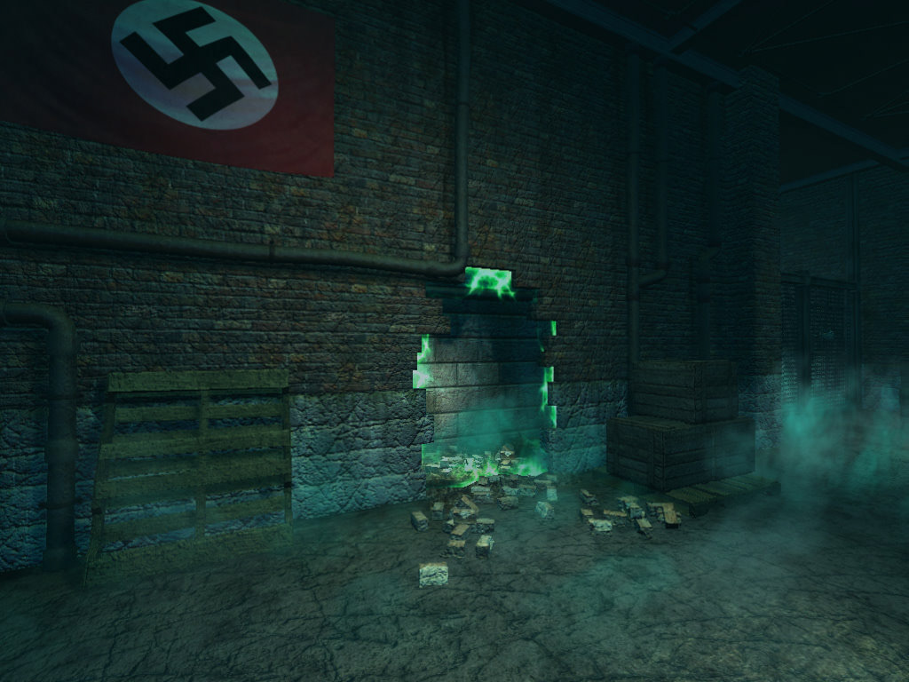 Veil wall exposed.
