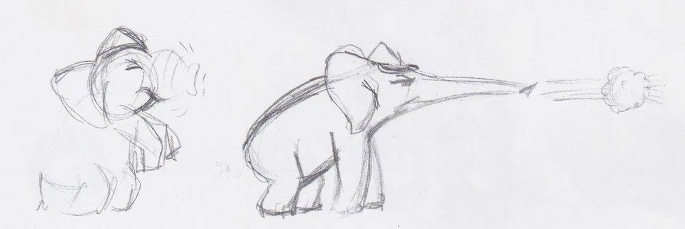 First sketch of the elephant magic First sketch of the elephant magic