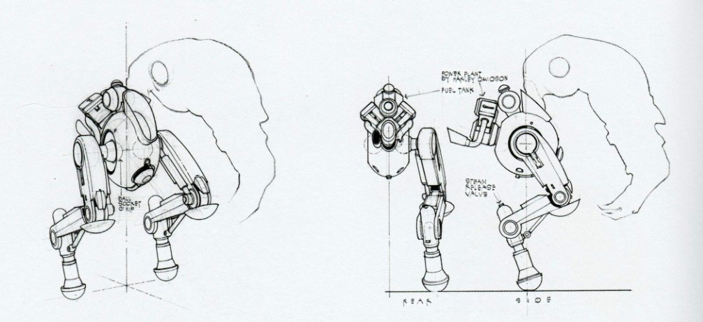 Slig pants concept sketches.