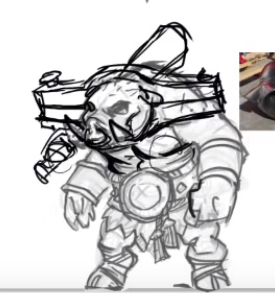 An unnamed swine that seems to have similarities to the Swine Reaver from the final game.