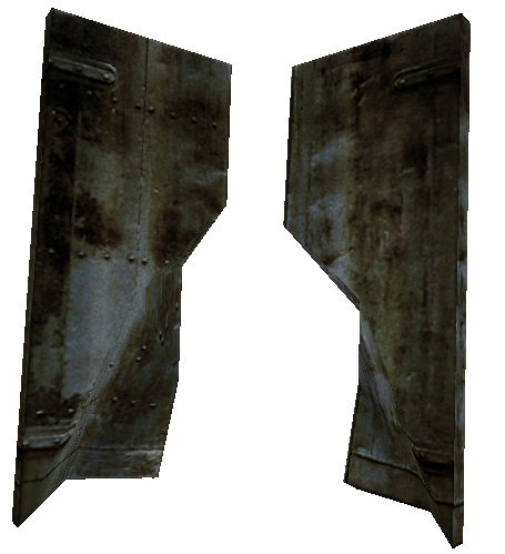 Exploded door.