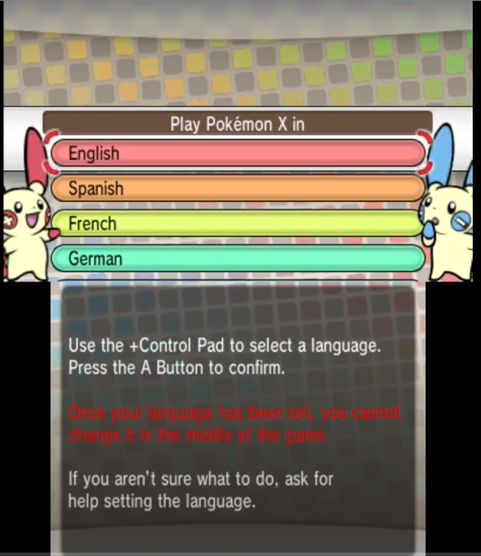 Pokemon_Omega_Ruby_20140310_Language_Selection_Screen.png Pokemon_Omega_Ruby_20140310_Language_Selection_Screen.png