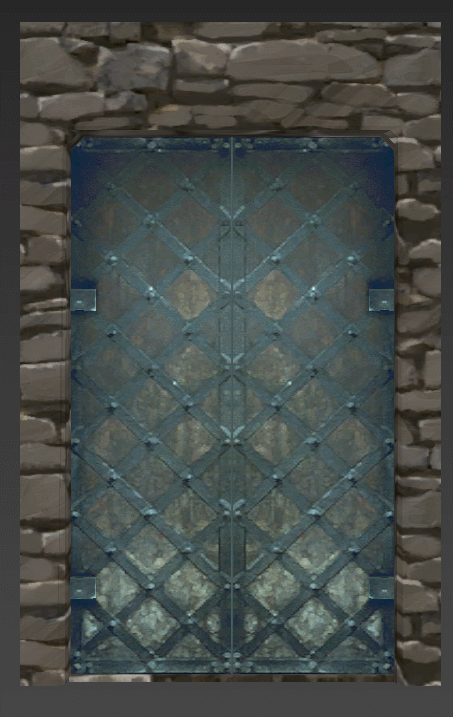 Both doors opened inwards. Both doors opened inwards.