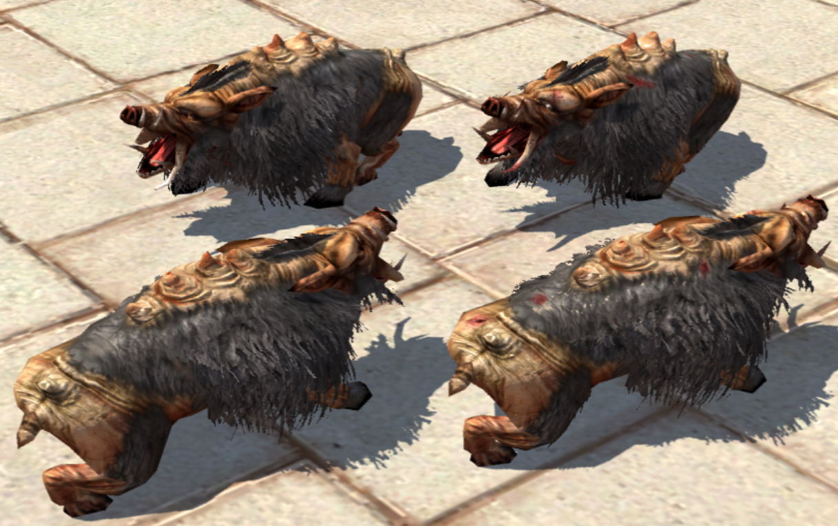 Ermatheon Boar (on the left) and Monstrous Boar (on the right) Ermatheon Boar (on the left) and Monstrous Boar (on the right)