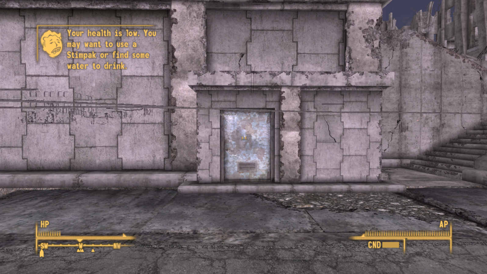 The second exterior entrance. The second exterior entrance.