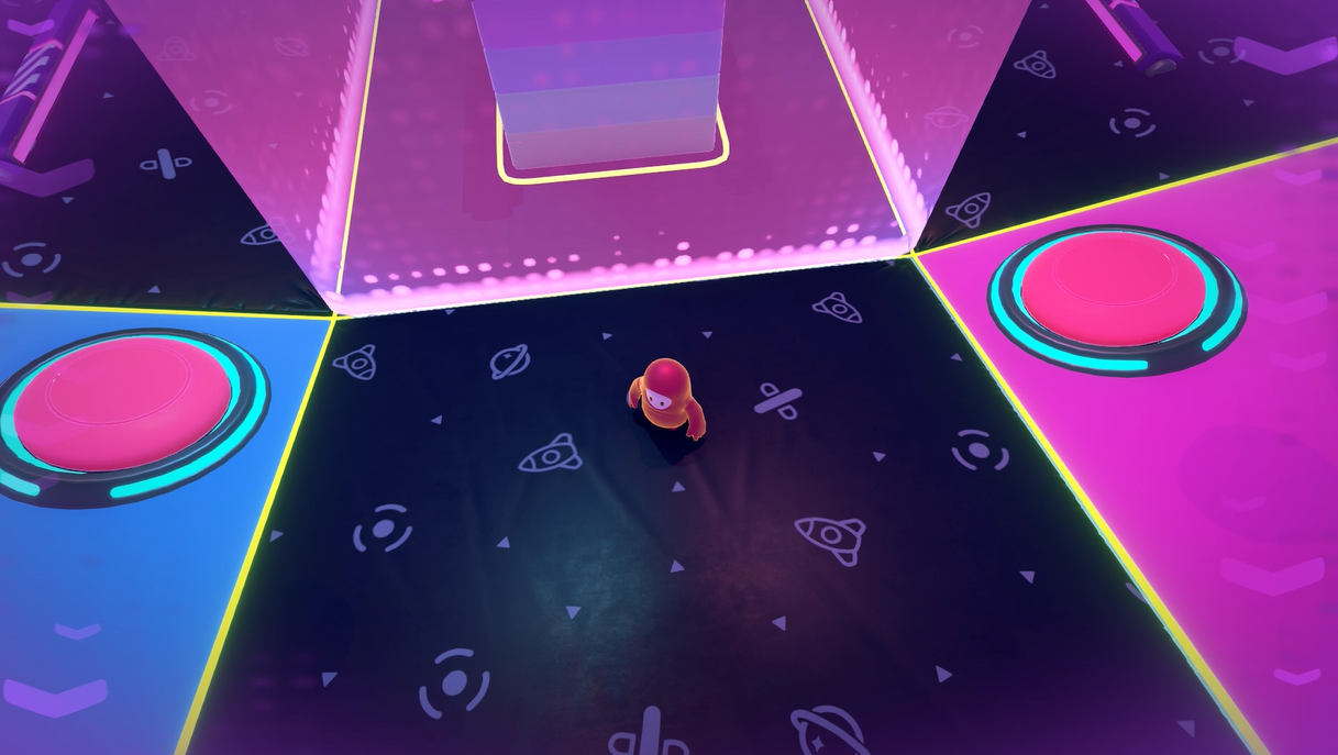 A test map with a singular Button Bashers arena with noticeably better lighting.