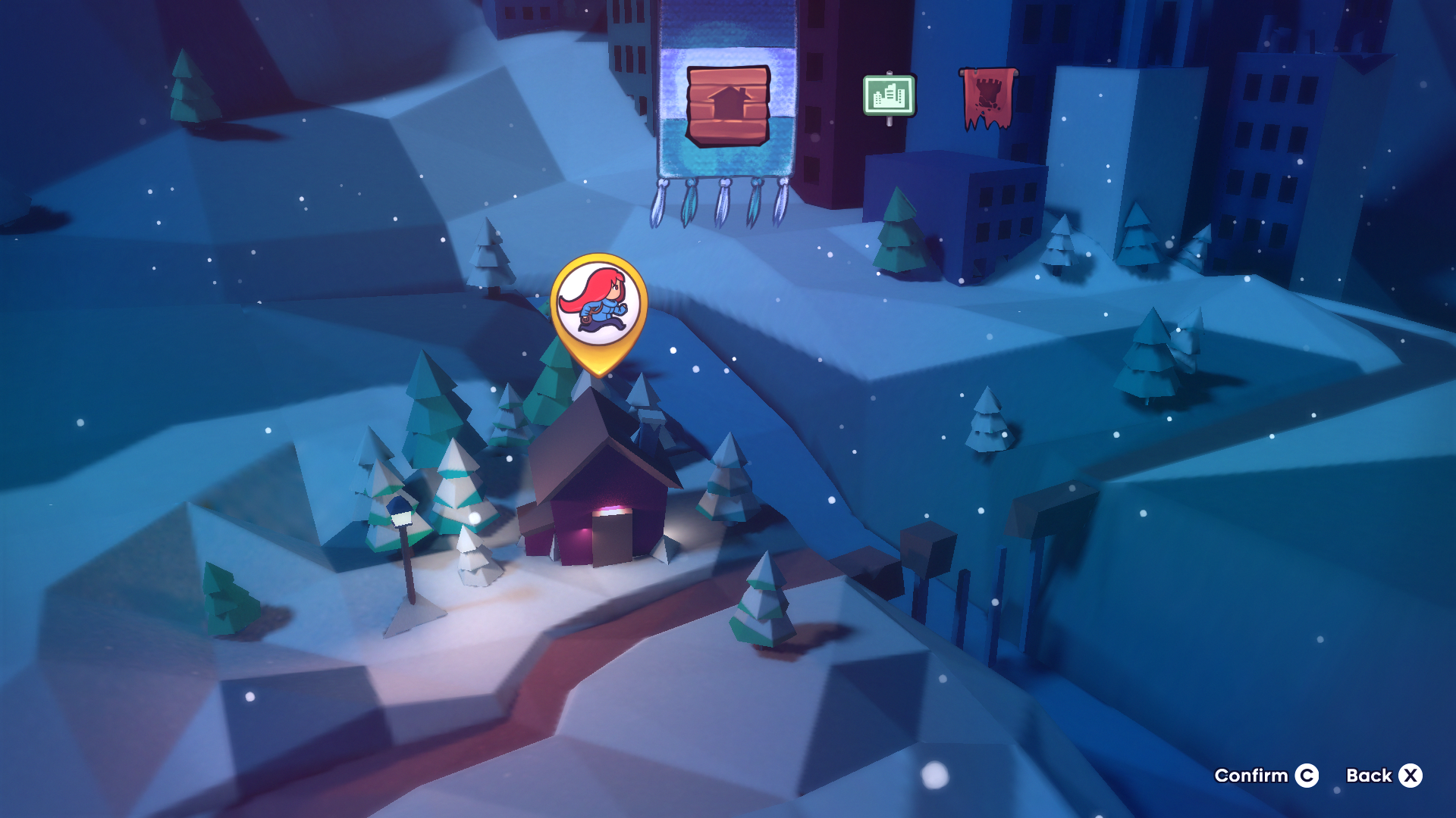 The overworld right after hitting "Climb" on the main menu The overworld right after hitting "Climb" on the main menu