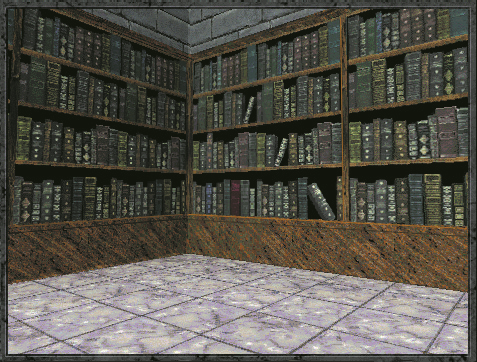 Early, unused textures of a library from Ubisoft Pics (1997) Asset Disc