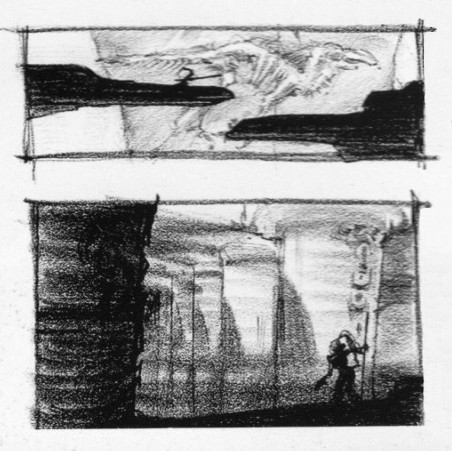 More sketches of the temple's interior. More sketches of the temple's interior.