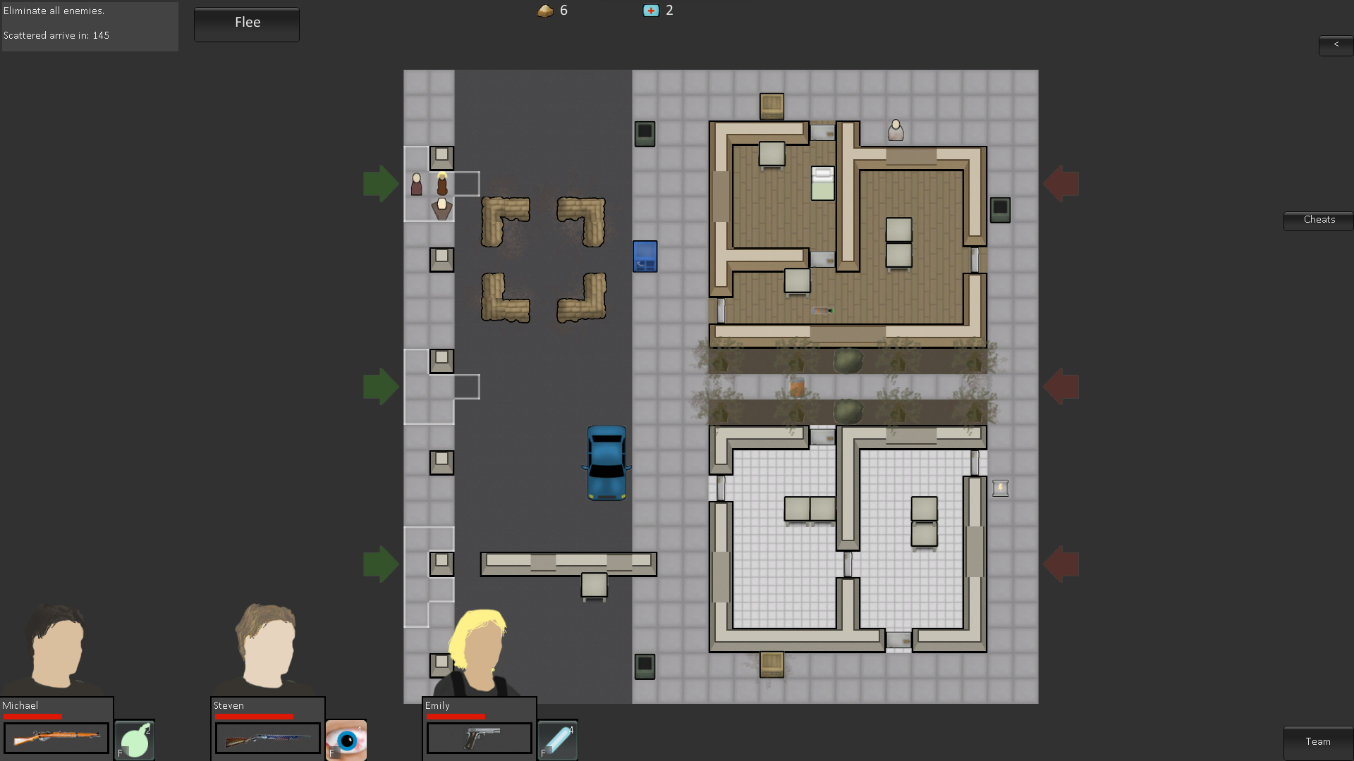 The combat encounter map mode.