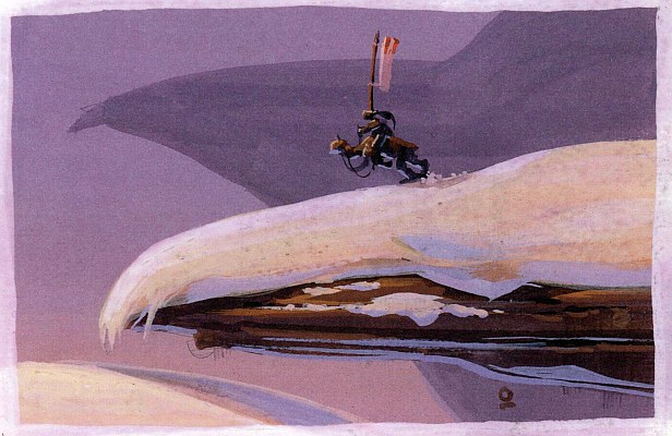 Abe & Elum in the snowy region. Abe & Elum in the snowy region.