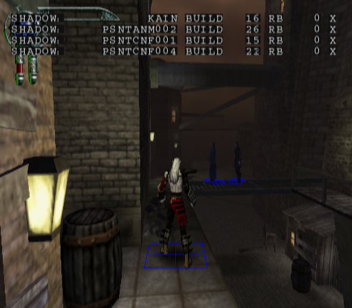 "Debug Creature Shadows" enabled.