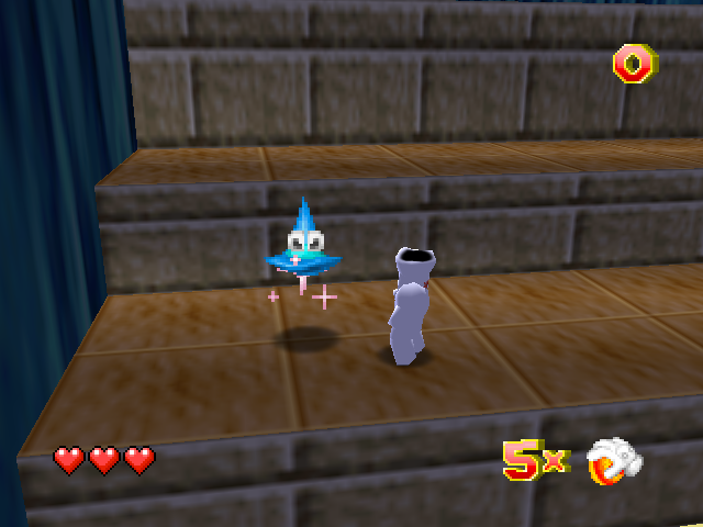 Unused location, at the set of ledges near the start of the stage.